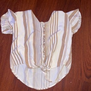 minimal aesthetic top, cream and white